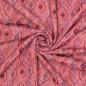 Preview: Viskose mit leichter Struktur, Blumen-Paisley-Druck, lachs